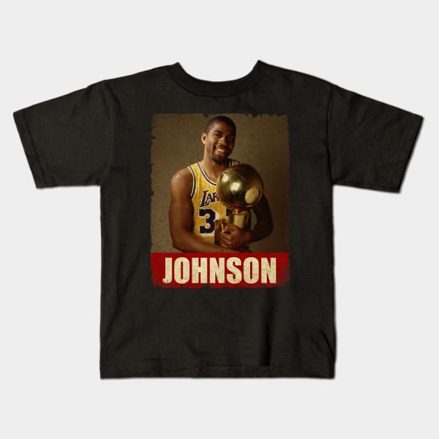 Magic Johnson - NEW RETRO STYLE Kids T-Shirt by FREEDOM FIGHTER PROD